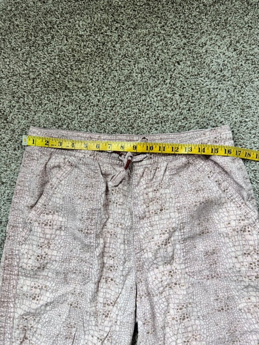 Anthropologie Pink Croc Print Drawstring Jogger Pants 100% Lyocell Size M - Picture 6 of 9